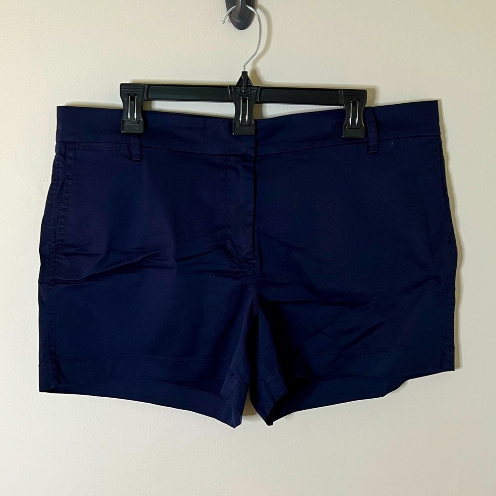 J. Crew Blue Shorts Classic Style 4” inseem size 14 NWT